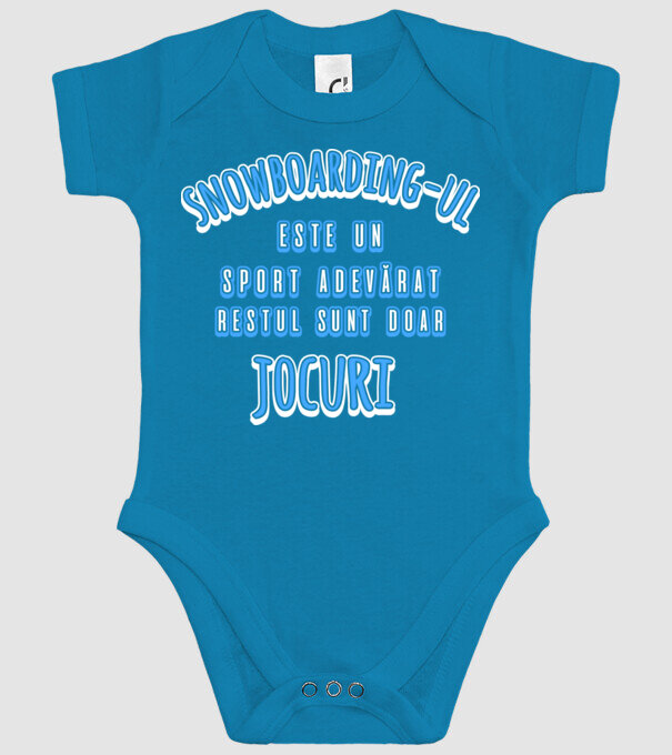 Snowboarding-ul este un sport adevărat, restul sunt doar un jocuri model turcoaz pe tricou