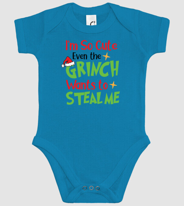 So cute Grinch model turcoaz pe tricou