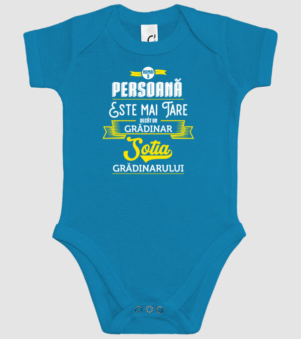 numai o persoană este mai tare decât un grădinar, soția grădinarului model turcoaz pe tricou