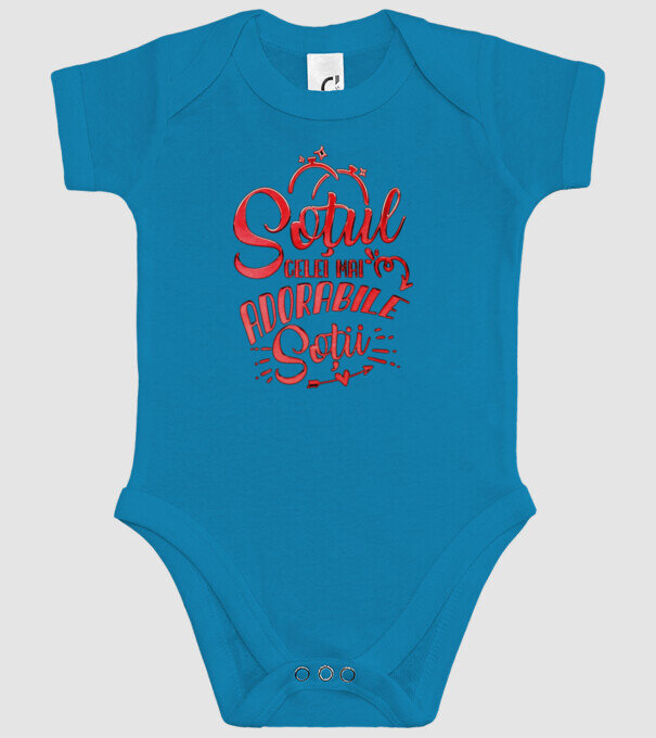 Soțul celei mai adorabile soții model turcoaz pe tricou