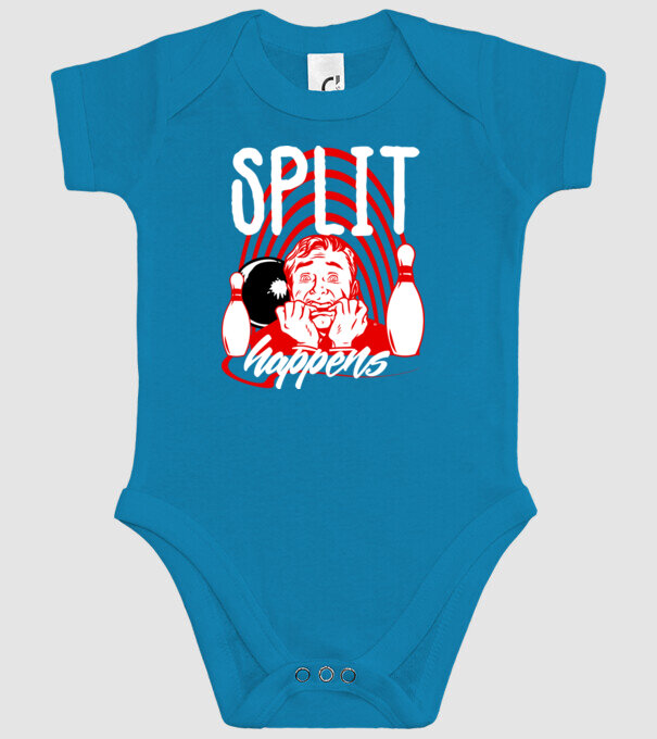 Split Happens model turcoaz pe tricou
