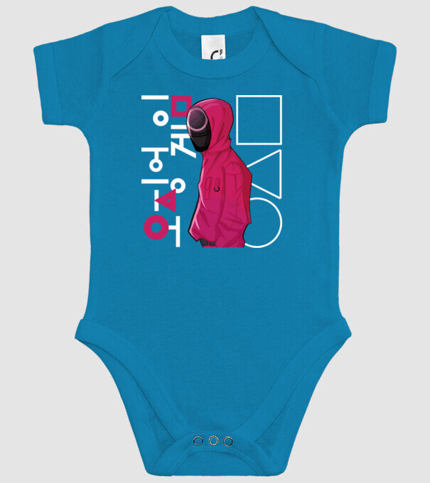 squd game guard model turcoaz pe tricou
