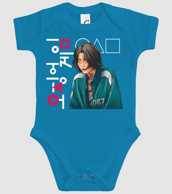 squid game player 067 model turcoaz pe tricou