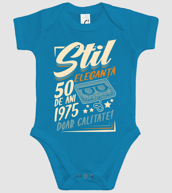 Stil eleganta 1975 model turcoaz pe tricou