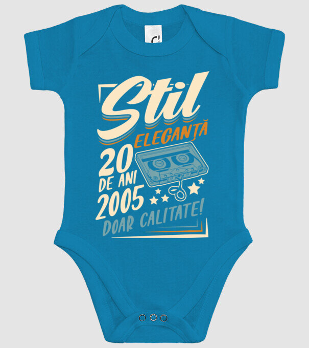 Stil eleganta 2005 model turcoaz pe tricou