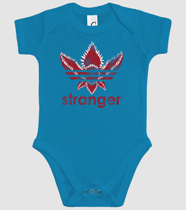 stranger things logo model turcoaz pe tricou