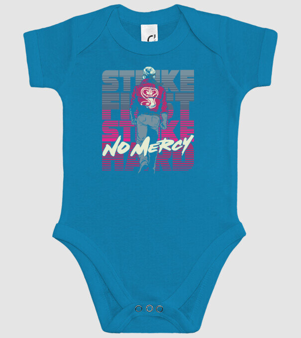 Strike first strike hard neon model turcoaz pe tricou
