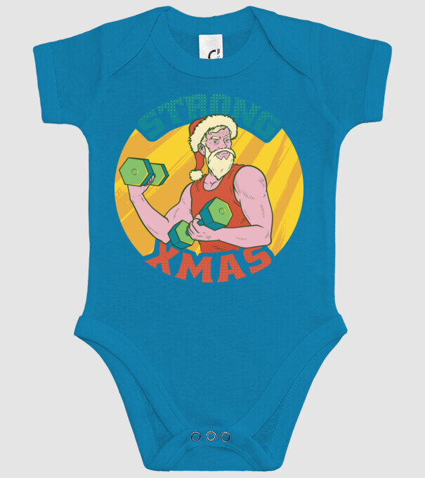 strong xmas model turcoaz pe tricou