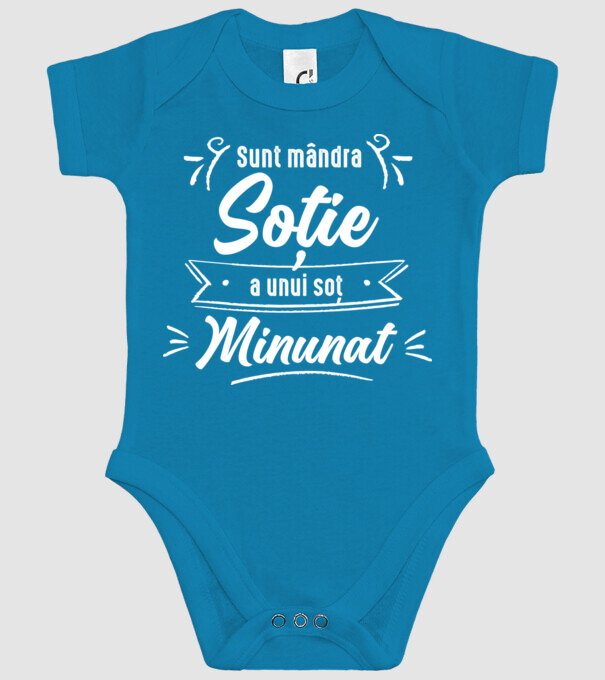 Sunt mândra soție a unui soț minunat model turcoaz pe tricou