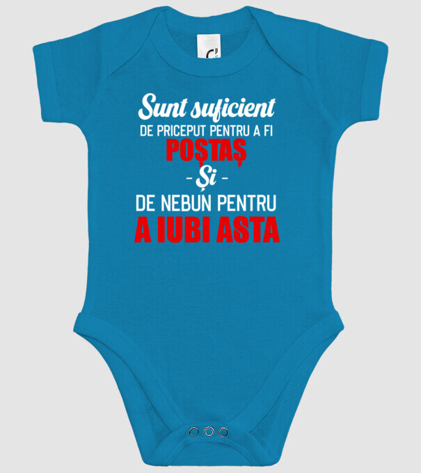 sunt suficient de priceput pentru a fi un super poștaș și suficient de nebun pentru a iubi asta model turcoaz pe tricou