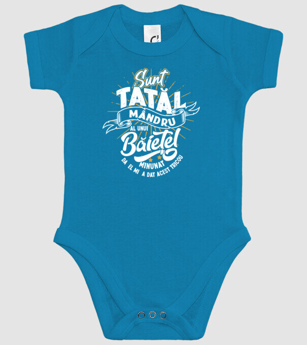 Sunt tatăl mândru al unui băiețel minunat - da, el mi-a dat acest tricou model turcoaz pe tricou
