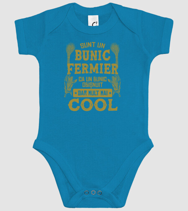 Sunt un bunic fermier, ca un bunic obișnuit, v model turcoaz pe tricou