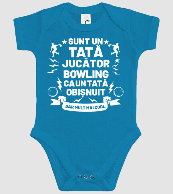 sunt un tată jucător bowling, ca un tată obișnuit, dar mult mai cool model turcoaz pe tricou