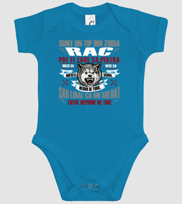 Sunt un tip din zodia Rac model turcoaz pe tricou
