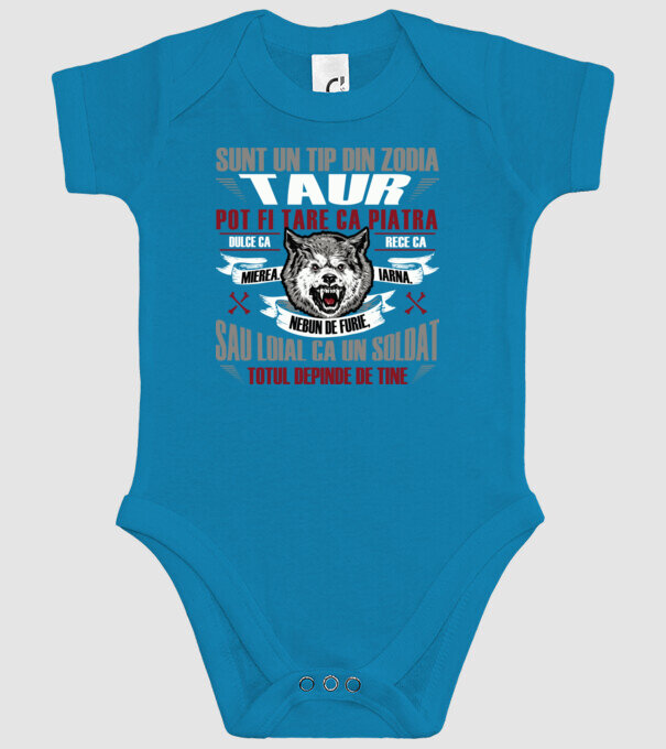 Sunt un tip din zodia Taur model turcoaz pe tricou