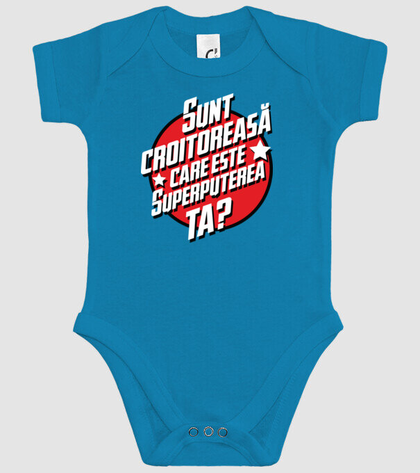 sunt croitoreasă, care este superputerea ta? model turcoaz pe tricou