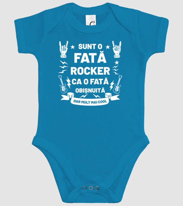 Sunt o fată rocker, ca o fată obișnuită, dar mult mai cool model turcoaz pe tricou