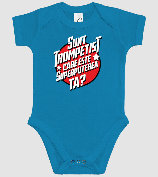 sunt trompetist, care este superputerea ta? model turcoaz pe tricou