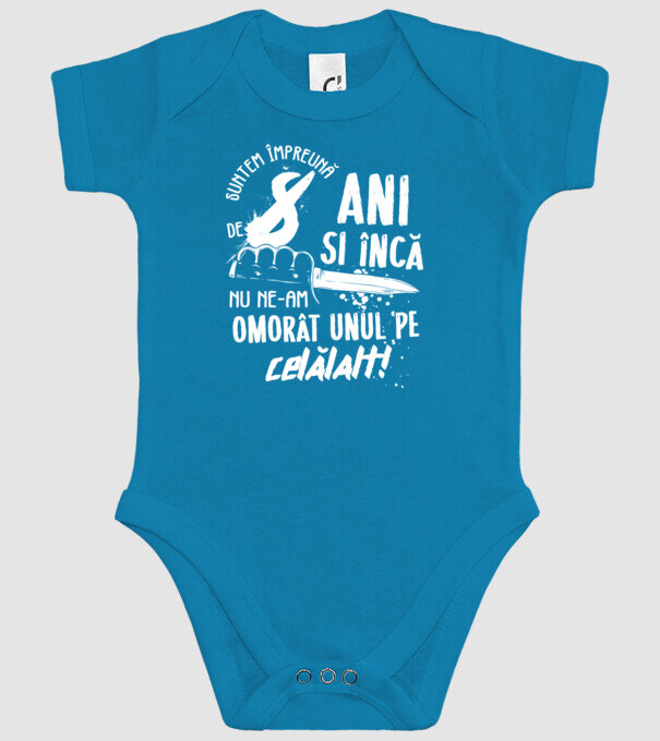 Suntem împreună de 8 ani model turcoaz pe tricou