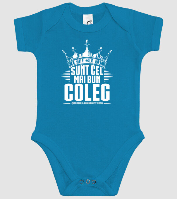 super coleg model turcoaz pe tricou
