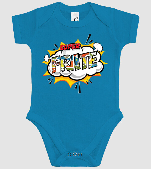 Super Frate model turcoaz pe tricou