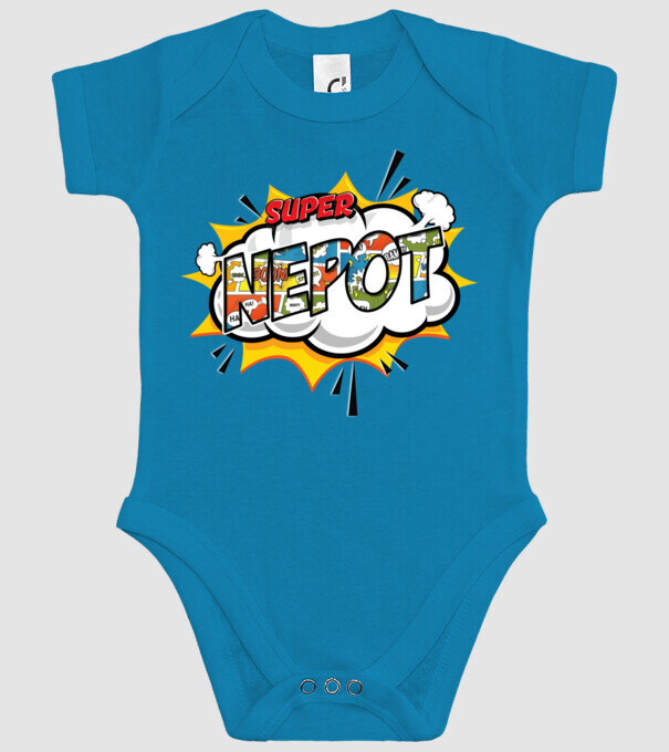 Super Nepot model turcoaz pe tricou