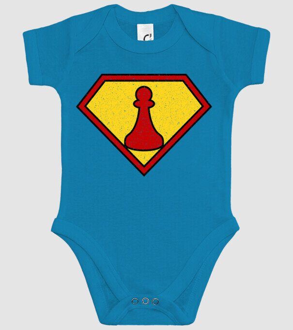 SuperChess pion de șah model turcoaz pe tricou