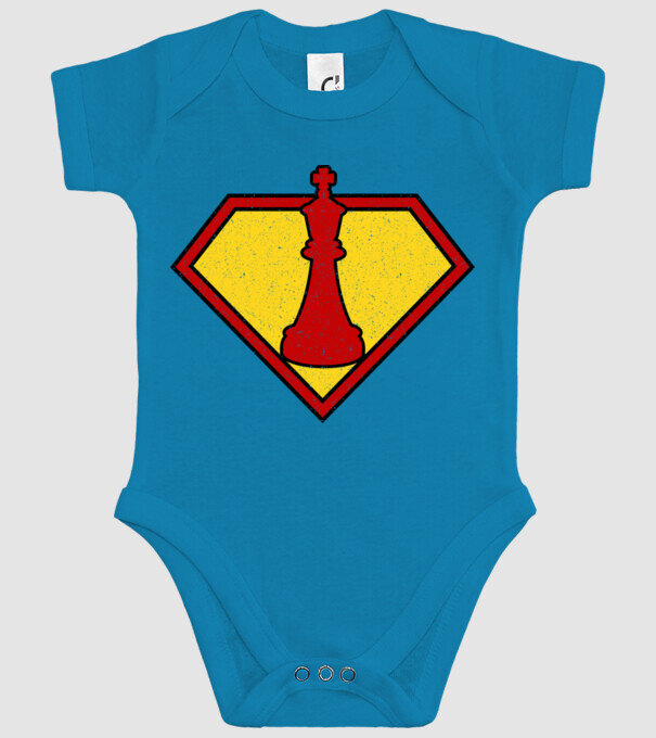 SuperChess rege model turcoaz pe tricou