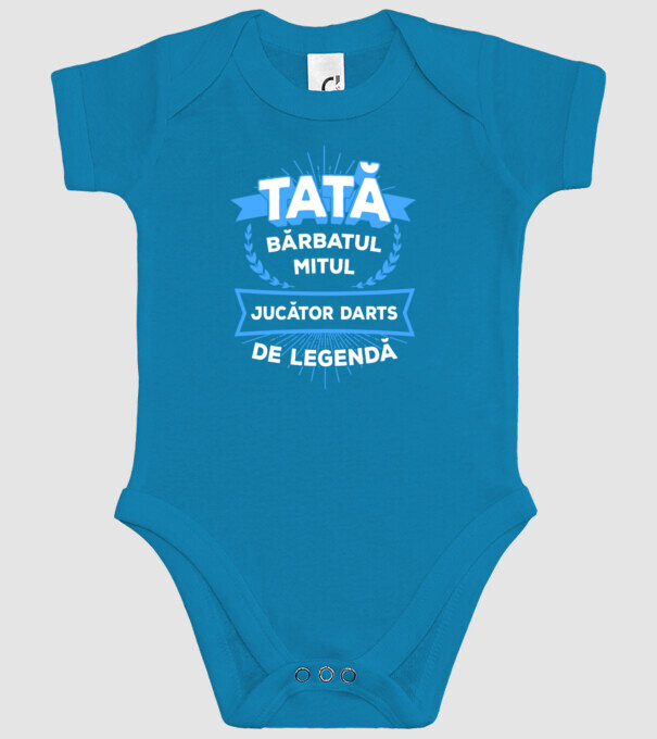 tată, bărbatul, mitul, jucător darts de legendă model turcoaz pe tricou