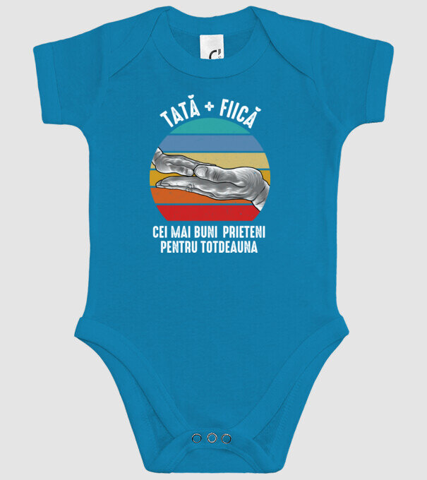 Tată - fiică Cei mai buni prieteni pentru totdeauna model turcoaz pe tricou