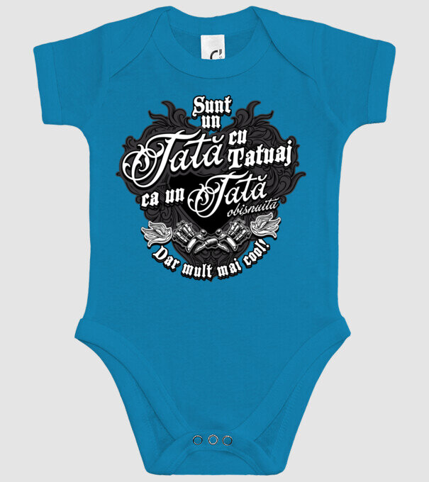 Sunt o mamă cu tatuaj, ca o mamă obișnuită, dar mult mai cool! model turcoaz pe tricou