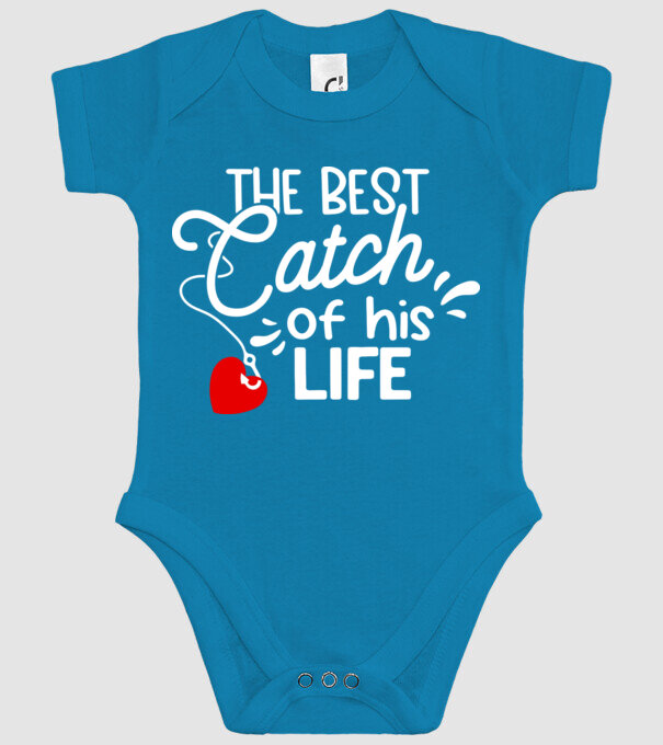 The best catch fehér model turcoaz pe tricou