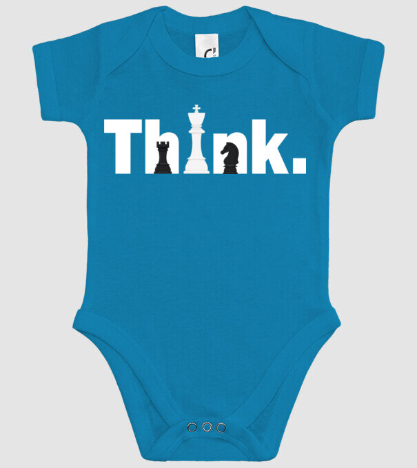 Think model turcoaz pe tricou