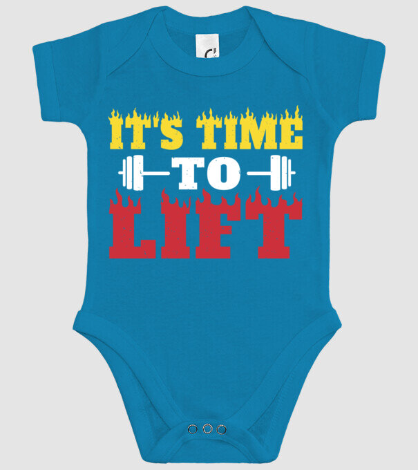 Time to lift model turcoaz pe tricou