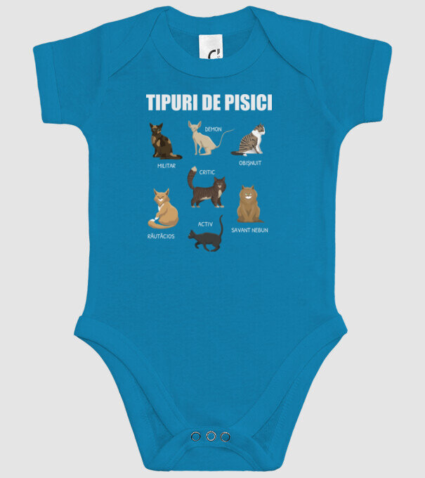 Tipuri de pisici model turcoaz pe tricou