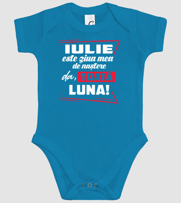 Toată luna IULIE model turcoaz pe tricou