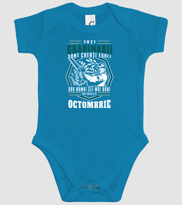 Toți grădinarii sunt creați egali, dar numai cei mai buni sunt născuți în octombrie. model turcoaz pe tricou