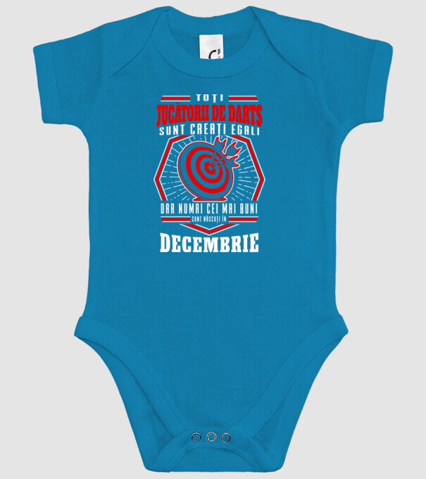 Toți jucătorii de darts sunt creați egali, dar numai cei mai buni sunt născuți în decembrie. model turcoaz pe tricou