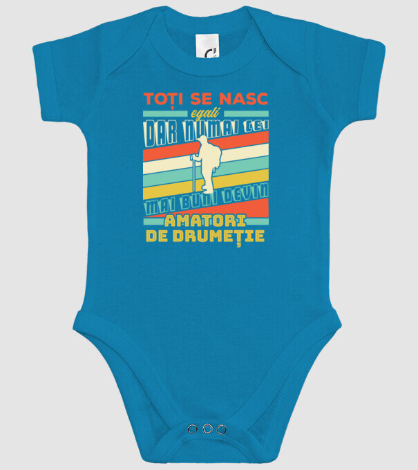 toți se nasc egali, dar numai cei mai buni devin amatori de drumeție model turcoaz pe tricou