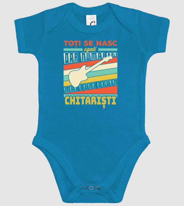 toți se nasc egali, dar numai cei mai buni devin chitariști model turcoaz pe tricou