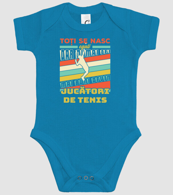 toți se nasc egali, dar numai cei mai buni devin jucători de tenis model turcoaz pe tricou