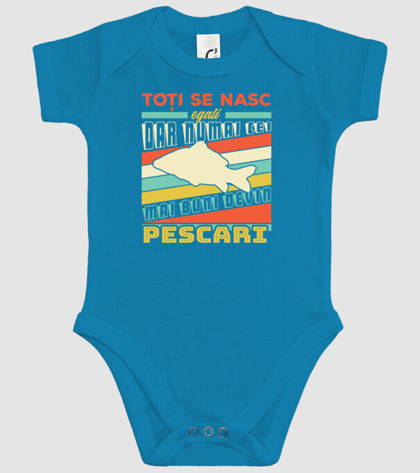toți se nasc egali, dar numai cei mai buni devin pescari model turcoaz pe tricou