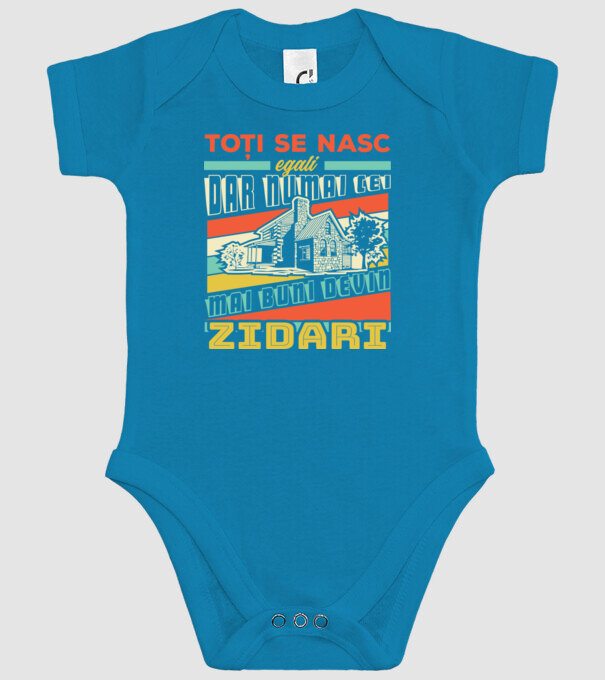 Toți se nasc egali, dar numai cei mai buni devin zidari model turcoaz pe tricou