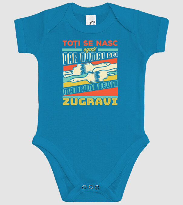 Toți se nasc egali, dar numai cei mai buni devin zugravi model turcoaz pe tricou