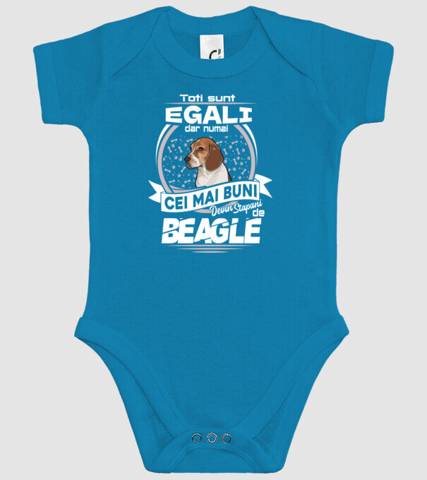 Toți sunt egali, dar numai cei mai buni devin stăpâni de Beagle lght model turcoaz pe tricou