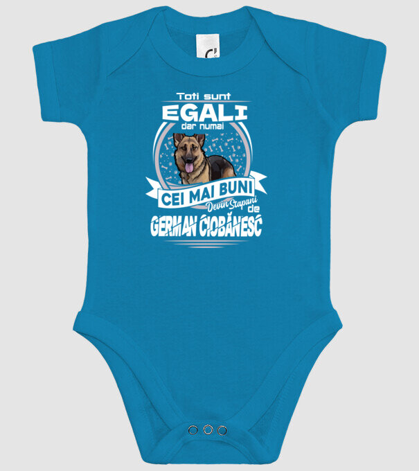 Toți sunt egali, dar numai cei mai buni devin stăpâni de ciobănesc german lght model turcoaz pe tricou