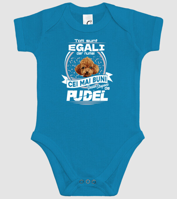 Toți sunt egali, dar numai cei mai buni devin stăpâni de pudel lght model turcoaz pe tricou
