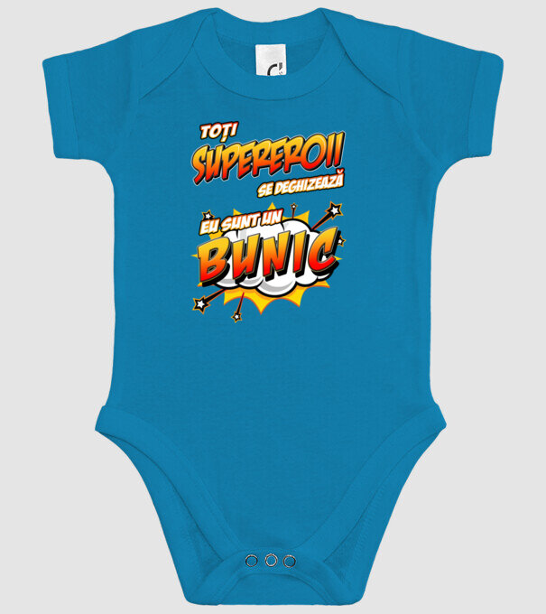 Toți supereroii se deghizează, eu sunt un bunic model turcoaz pe tricou
