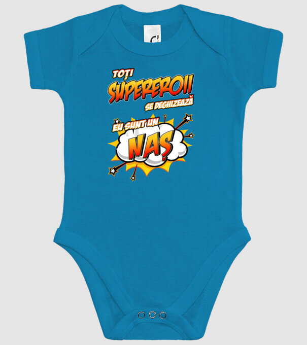 Toți supereroii se deghizează, eu sunt un naș model turcoaz pe tricou