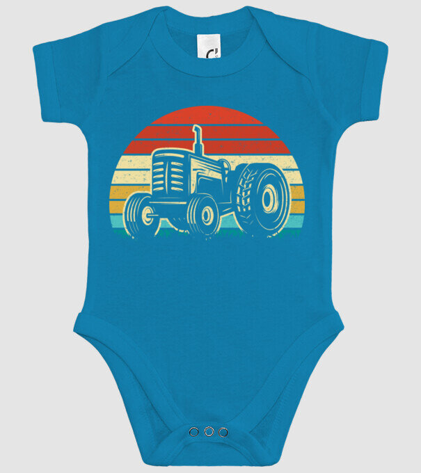 TRACTOR model turcoaz pe tricou